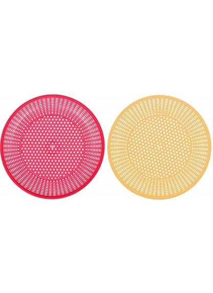 AL NOOR Al Noor Plastic roti chapati Plate Sandwich Bread Plate Many Purpose for Kitchen,10.5 inch Multi Color (6pcs)  - Image 1