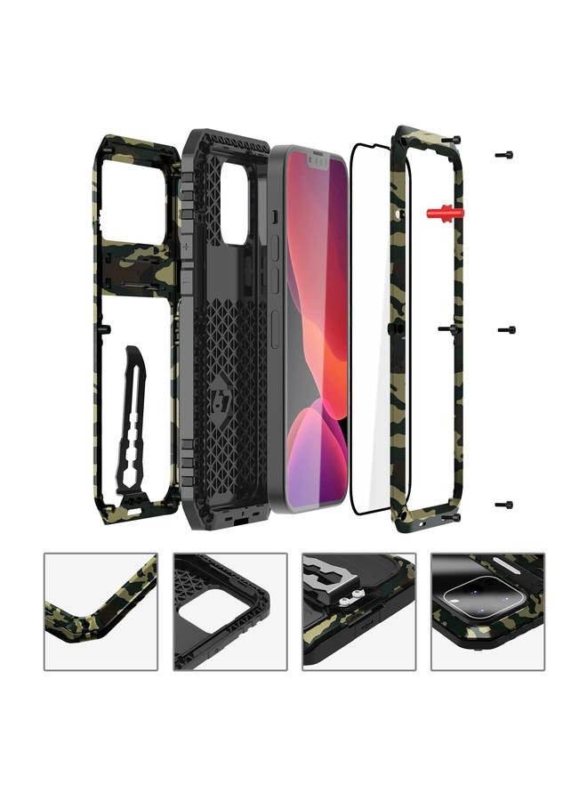 S-TOP Case For iPhone 12 Pro Max Armor Shockproof Splash-proof Dust-proof Phone Case with Holder - Image 3