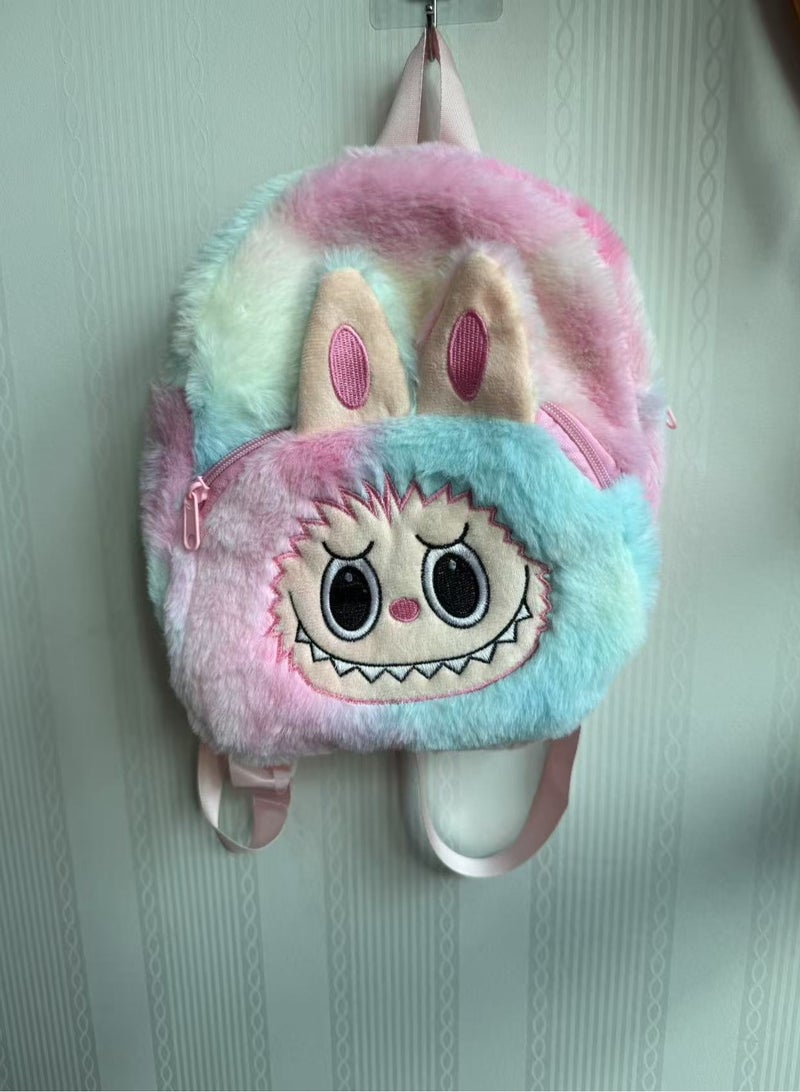 Cartoon Casual Bubble Matlab Toddler Backpack Autumn and Winter Schoolbag Large Capacity Children Plush Backpack 26*23*9CM