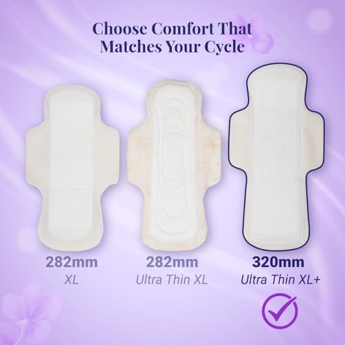NIINE Dry Comfort Ultra Thin XL+ Sanitary Napkins for Heavy Flow (Pack of 3) 150 Pads with Free Biodegradable disposable bags - Image 4