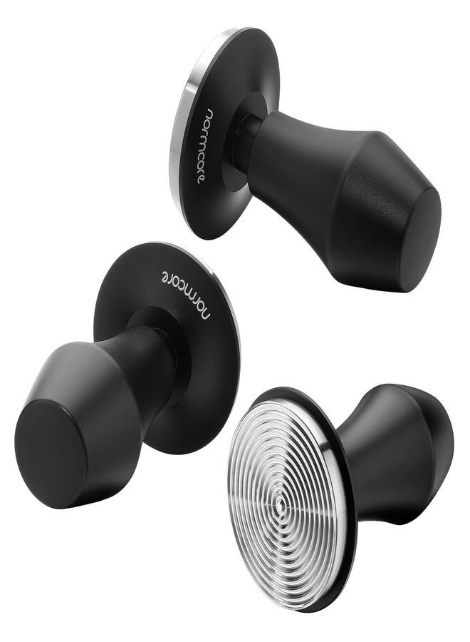 نورمكور مكبس قهوة إسبريسو نورمكور V4 مقاس 58 مم، مكبس زنبركي بقاعدة مموجة من الفولاذ المقاوم للصدأ مع زنبركات بديلة بوزن 15 و25 و30 رطلاً، ومقبض وحامل من الألومنيوم المؤكسد - Image 3