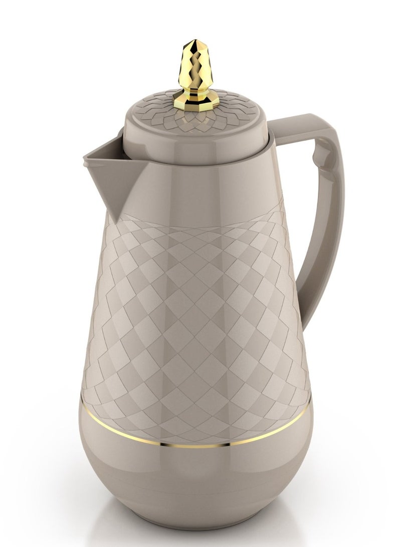 Home Master 1-liter tea thermos set from HOME MASTER an elegant design with a double thermal insulation to keep heat and cold for long hours. 