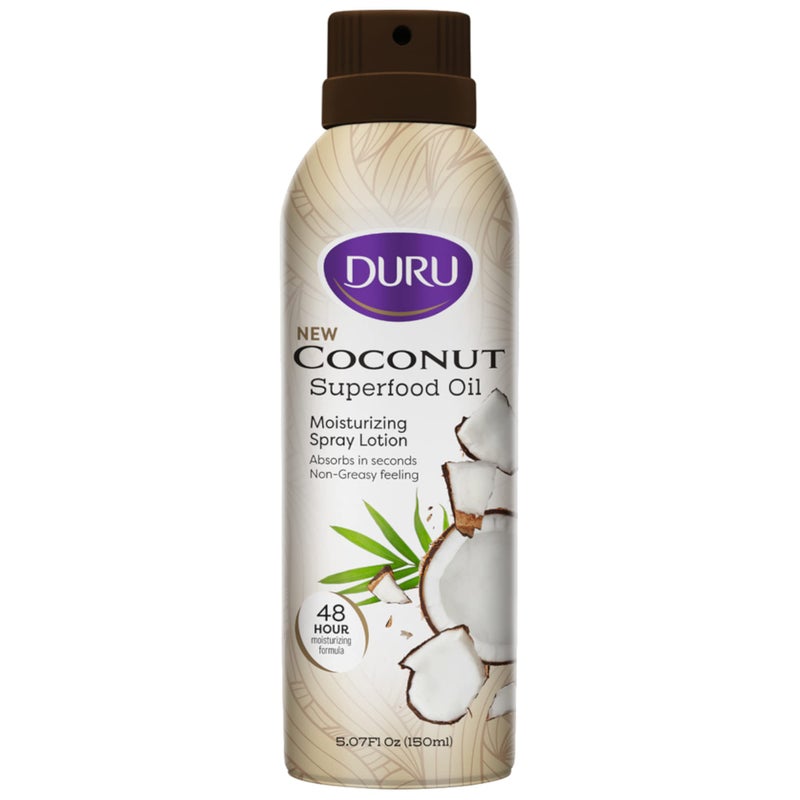 Duru Coconut Moisturizing Spray Lotion  Spray Moisturizer Coconut Oil Lotion 48 Hour Moisture Body Lotion