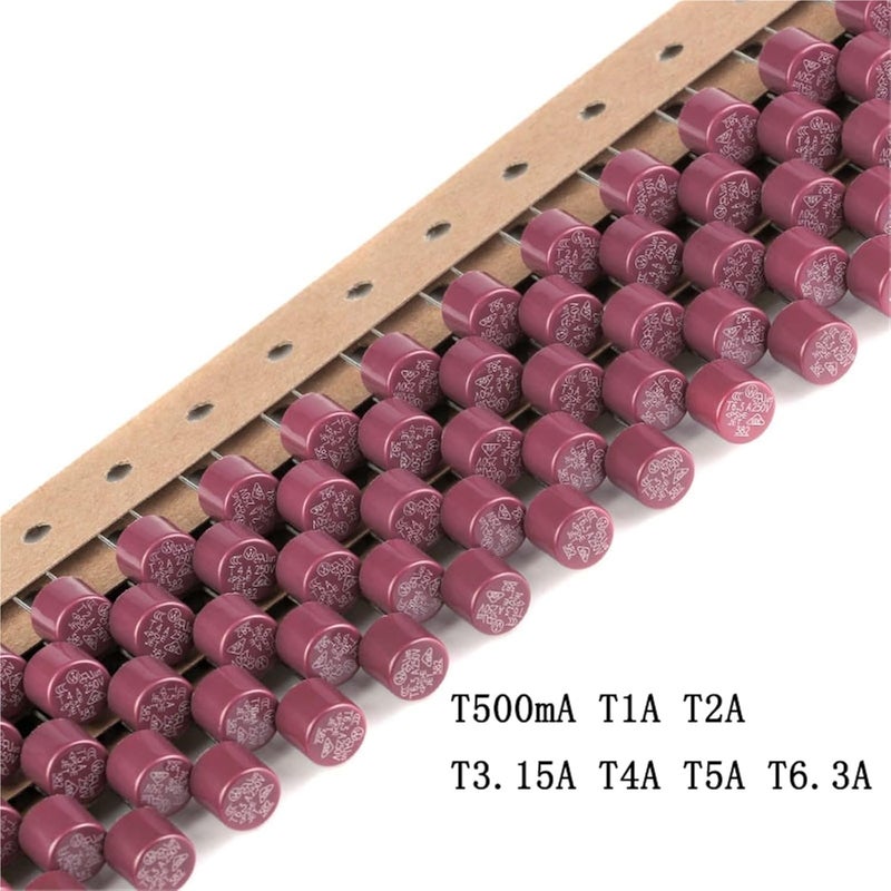10PCS Round Fuse Slow Blow 500mA 1A 2A 2.5A 3.15A 4A 5A 6.3A 8A 10A 250V 382 Plastic T2A LCD TV Power Board(T500mA) - Image 2