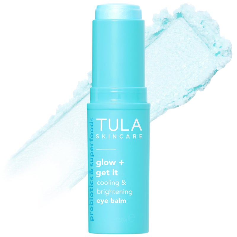 TULA Skin Care Eye Balm Glow  Get It  Dark Circle Treatment Instantly Hydrate and Brighten Undereye Area Portable and Perfect to Use Onthego 035 oz