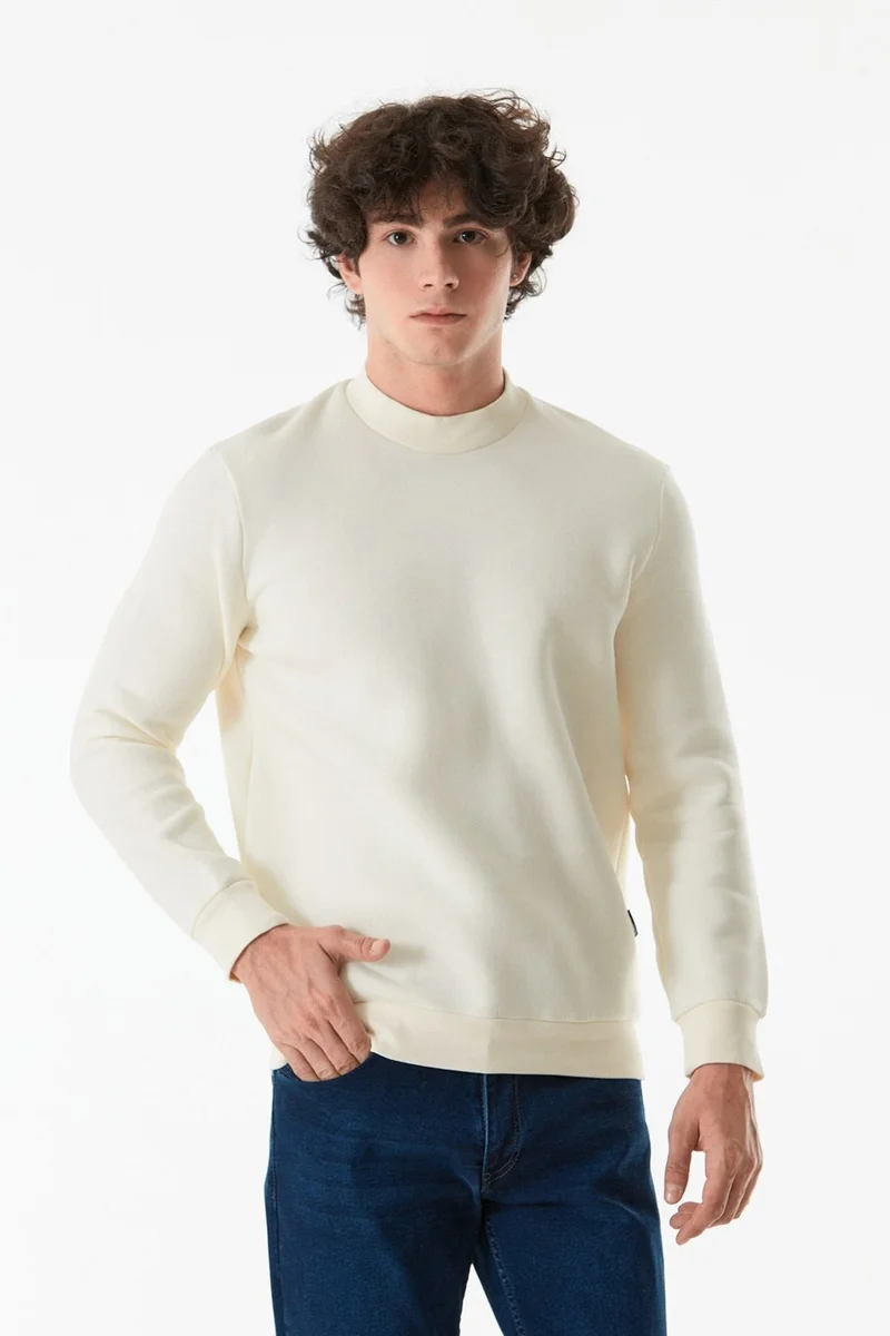 FullaModa Basic Crew Neck Sweatshirt
