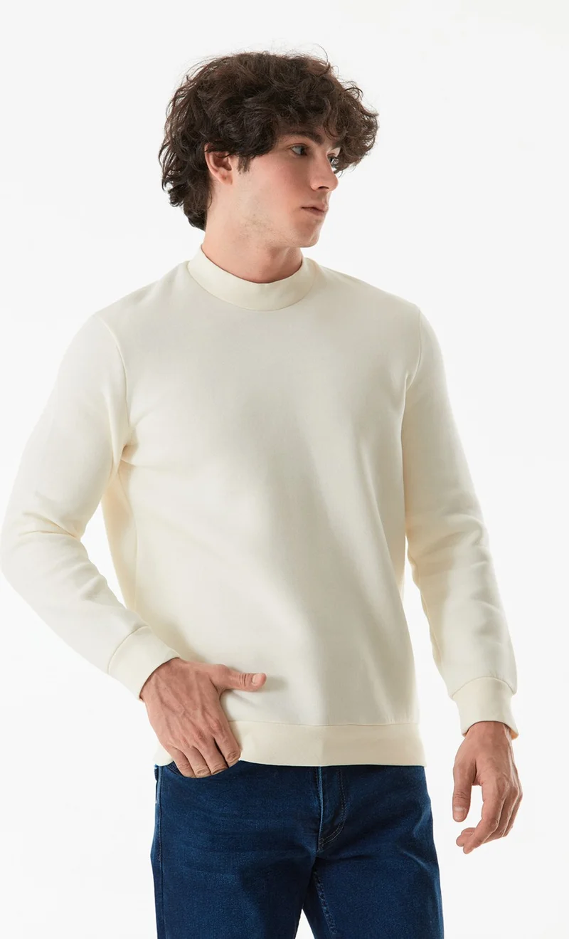 FullaModa Basic Crew Neck Sweatshirt