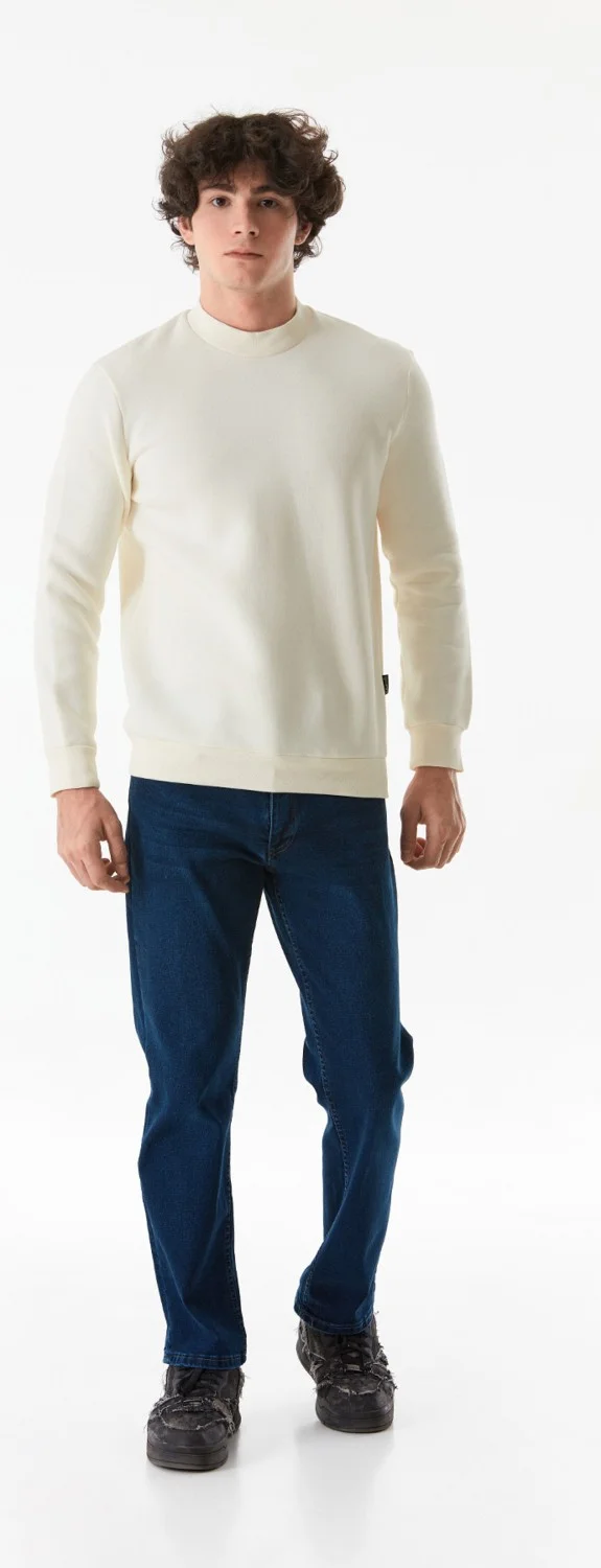 FullaModa Basic Crew Neck Sweatshirt