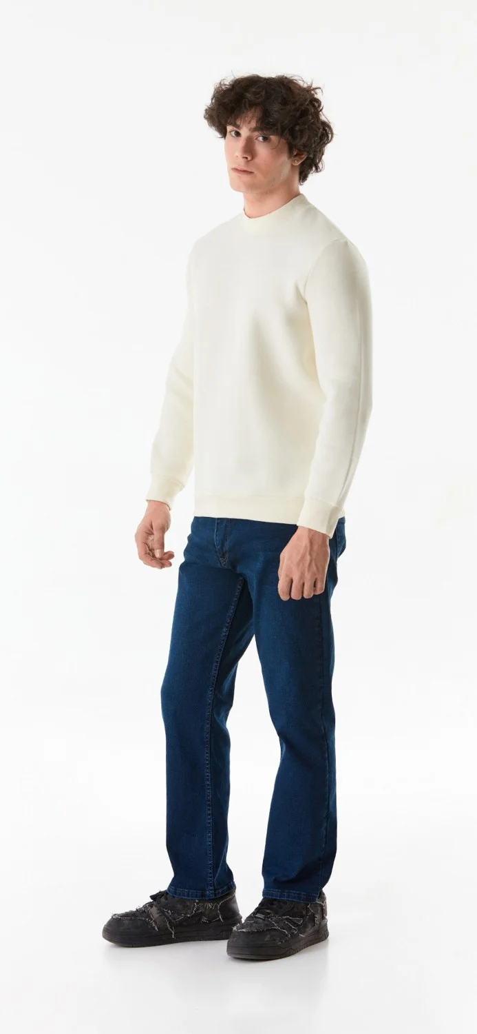 FullaModa Basic Crew Neck Sweatshirt