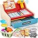 maysida 2026 Wooden Toy Cash Register for KidsRechargeable Counting Wood Cash Register Toys Kids Cash Register with Scanner Realistic for Boy Girl Age 24 48 Pretend Toy RolePlaying Birthday Ideals Gift - Image 3