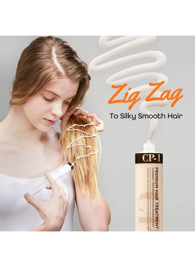 Premium Professional Hair Mask Deep Conditioning Keratin Protein Hair Treatment for Dry Damaged Hair, Ceramide Repair System 25ml x 4 Tubes, free additional 4 travel packs