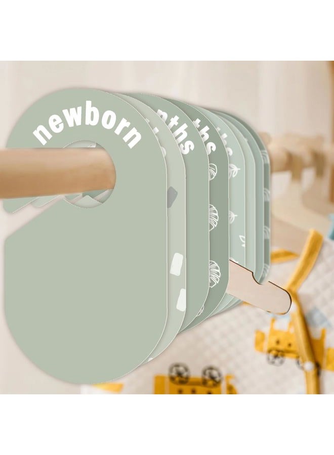 eoscasely Baby Closet Dividers 8 Pack – Baby Clothes Organizer, Green Leaf Baby Closet Organizer for Neutral Nursery, Baby Clothes Dividers for Closet (Green) - Image 5