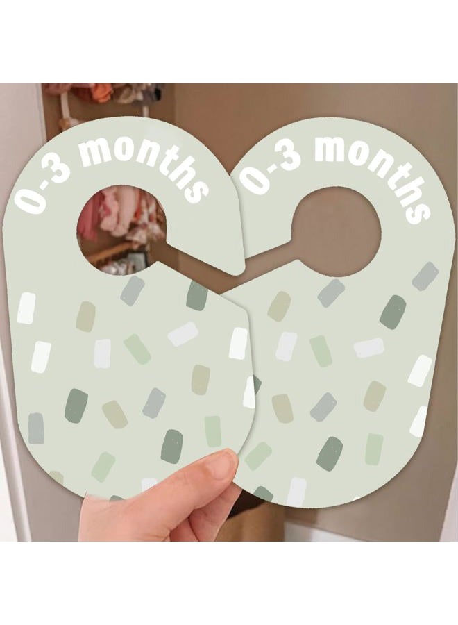 eoscasely Baby Closet Dividers 8 Pack – Baby Clothes Organizer, Green Leaf Baby Closet Organizer for Neutral Nursery, Baby Clothes Dividers for Closet (Green) - Image 4