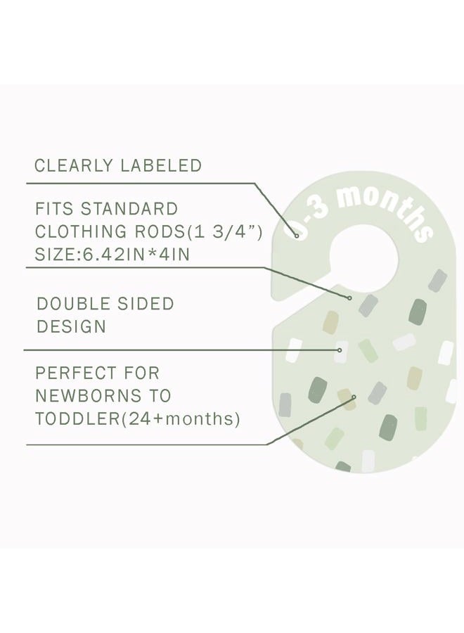 eoscasely Baby Closet Dividers 8 Pack – Baby Clothes Organizer, Green Leaf Baby Closet Organizer for Neutral Nursery, Baby Clothes Dividers for Closet (Green) - Image 2