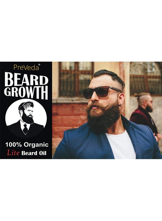 بريفيدا زيت شعر PreVeda® Best Beard Growth LITE بزبدة الشيا وزيت الحلبة، زيت عشبي طبيعي ممتاز للحية والشارب، زيت عضوي نقي | منتج خادي 100 مل - Image 2