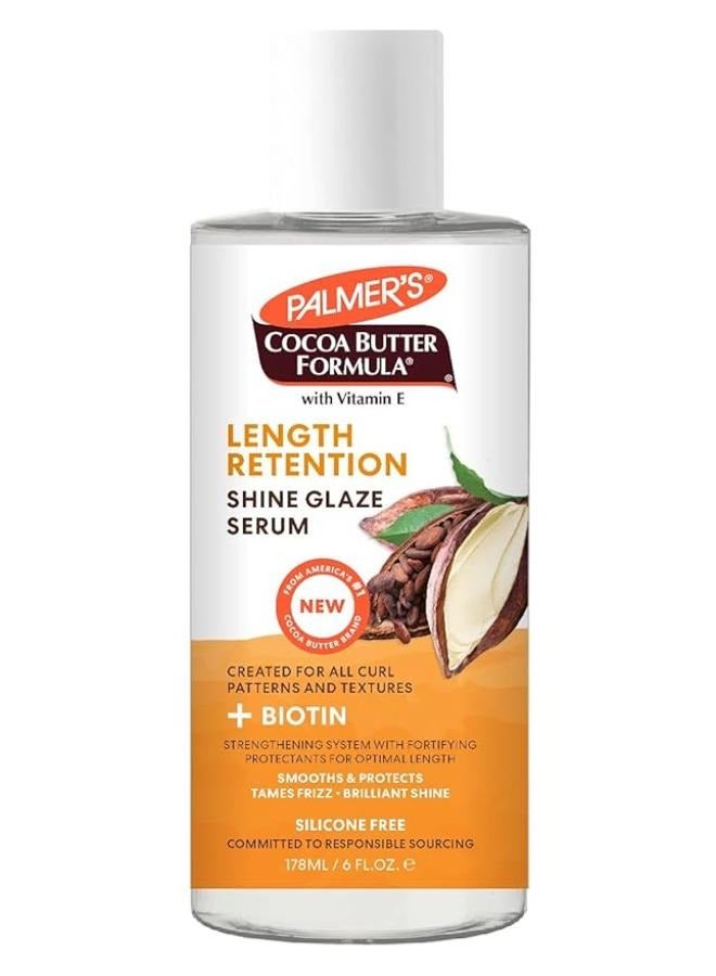 سيروم زبدة الكاكاو للحفاظ على طول الشعر ولمعانه، 6 أونصة، 178 مل