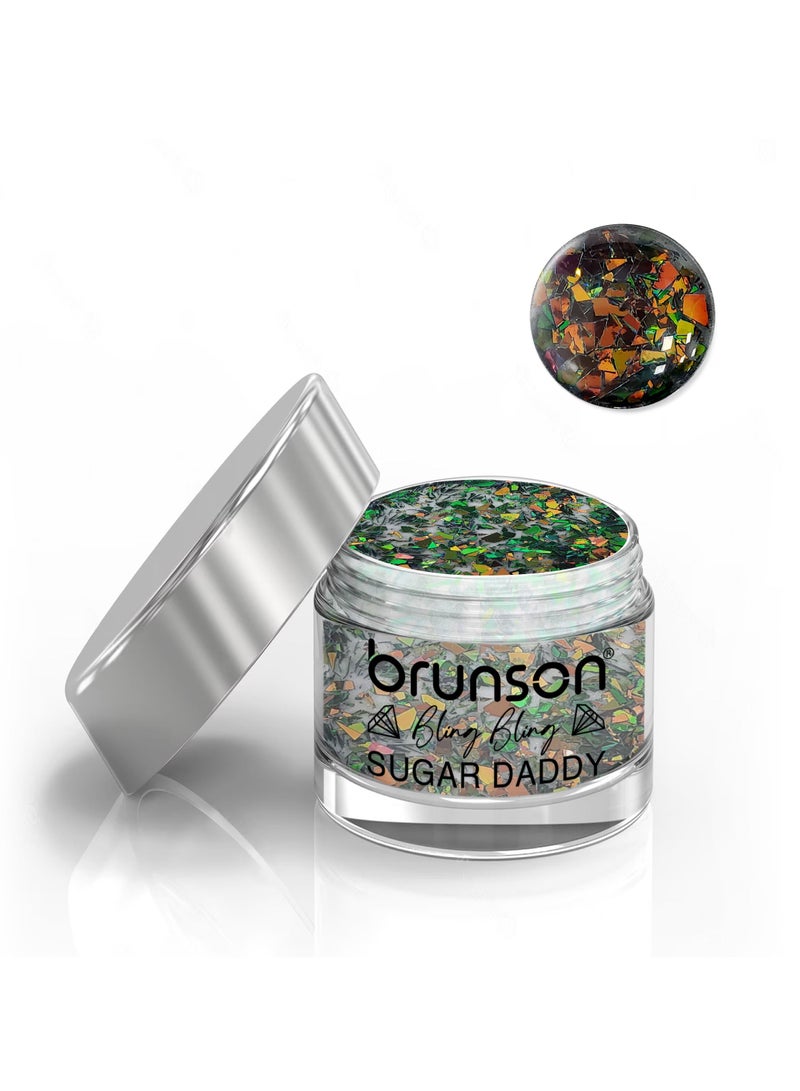 brunson Glittered Acrylic Powder 30g Acrylic Nail Powder Polymer Professional Acrylic Powder For Salon Effect Nail Extension French Manicure Nail Carving - Image 1