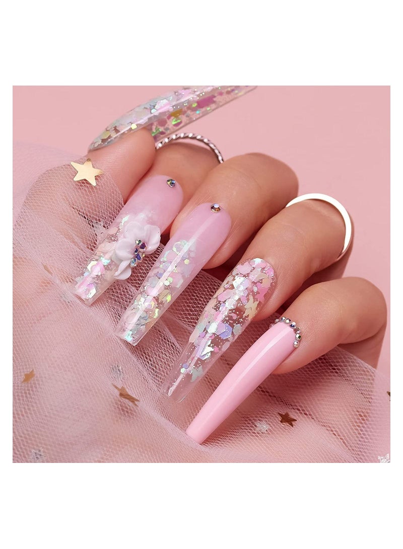 brunson Glittered Acrylic Powder 30g Acrylic Nail Powder Polymer Professional Acrylic Powder For Salon Effect Nail Extension French Manicure Nail Carving - Image 3