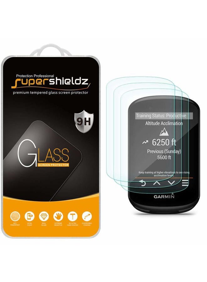 Supershieldz (3 Pack) for Garmin Edge 530 and Edge 830 Tempered Glass Screen Protector, 0.33mm, Anti Scratch, Bubble Free - Image 1