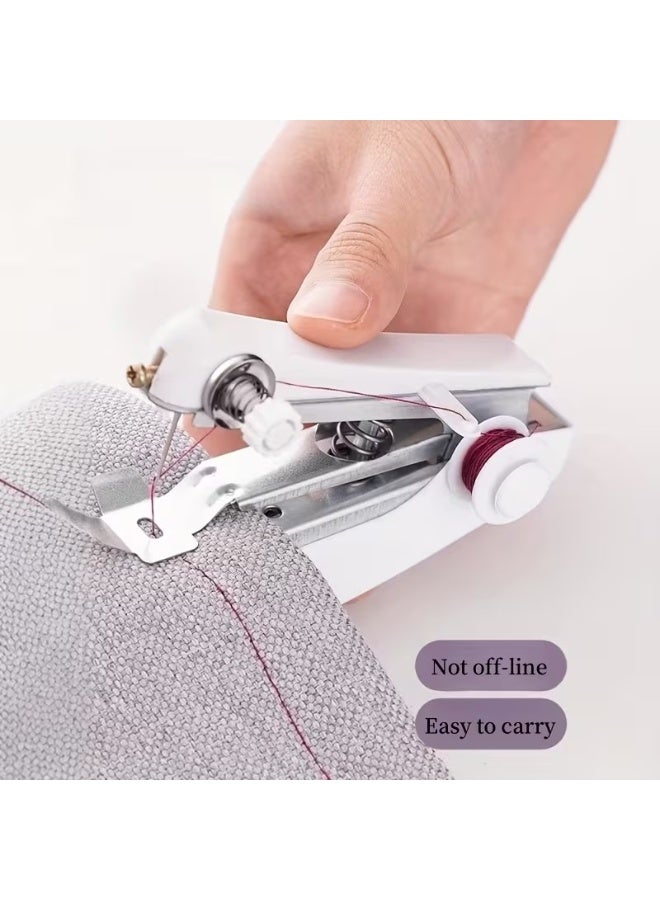 Home Clearance Sale Portable Handheld Sewing Machine Set, Includes 1 Mini Portable Sewing Machine and 2 Free Gifts - Easy Manual Stitching for Home Use, Random Color - Image 1