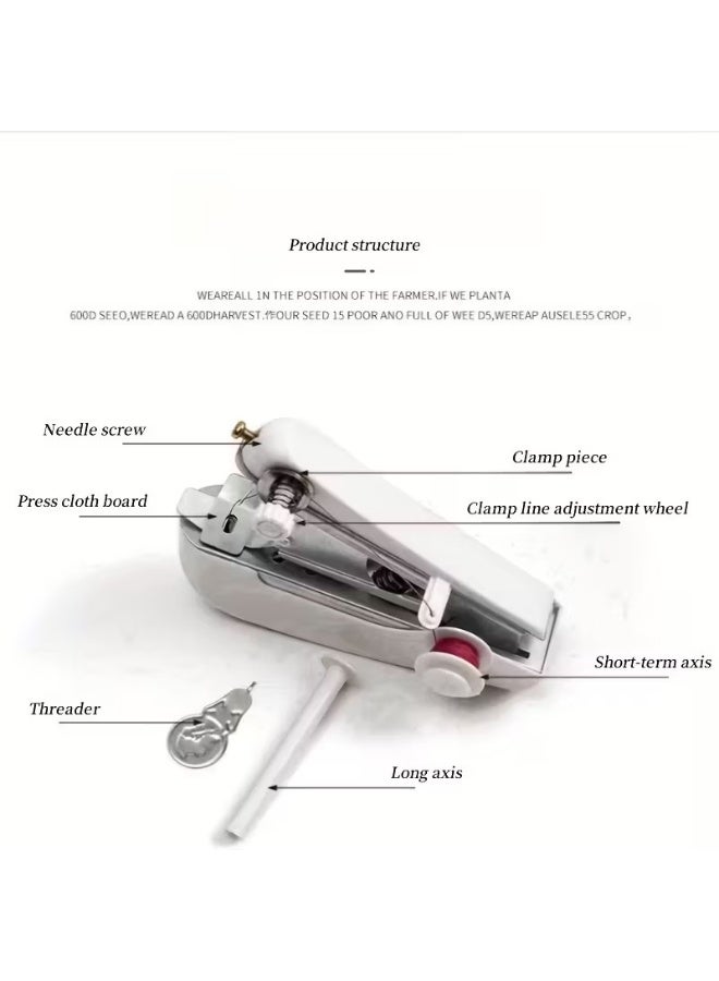Home Clearance Sale Portable Handheld Sewing Machine Set, Includes 1 Mini Portable Sewing Machine and 2 Free Gifts - Easy Manual Stitching for Home Use, Random Color - Image 5