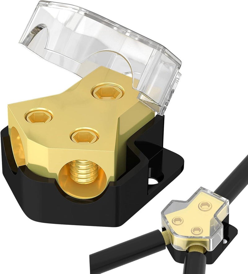 Power Distribution Block – Terminal Block, 12V, for Car Audio, Solar, Marine
