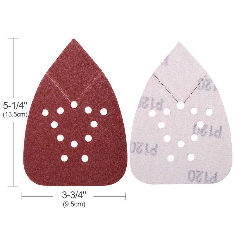 LotFancy أوراق صنفرة 120 حبيبة لمناشير بلاك آند ديكر ماوس، 50 قطعة 12 ثقب ورق صنفرة بخطاف وحلقة - لوت فانسيد - Image 3