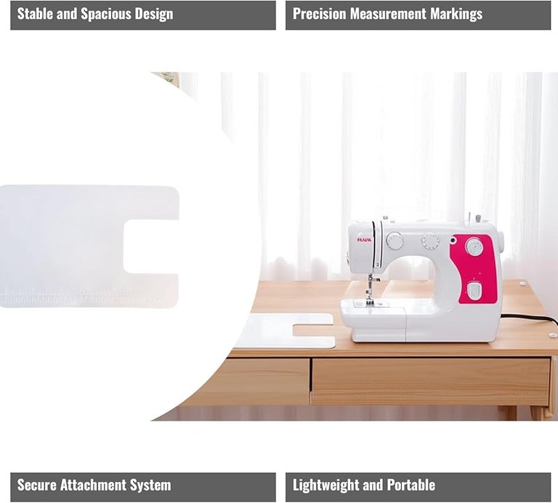 Fanghua 505A طاولة تمديد بيضاء لماكينة الخياطة مع حصيرة قطع القماش المحمولة - Image 3