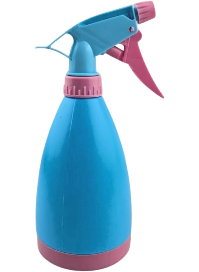 Plastic Spray Bottle for Cleaning and Ironing Clothes Watering, Professional Trigger Handle 500ml (Sky and Pink) - Image 1