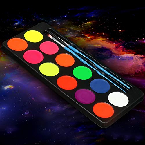 Maydear Face Painting Kit for Kids with 12 Colors Safe and Non-Toxic Large Water Based Face Paint (Fluorescence) - Image 3
