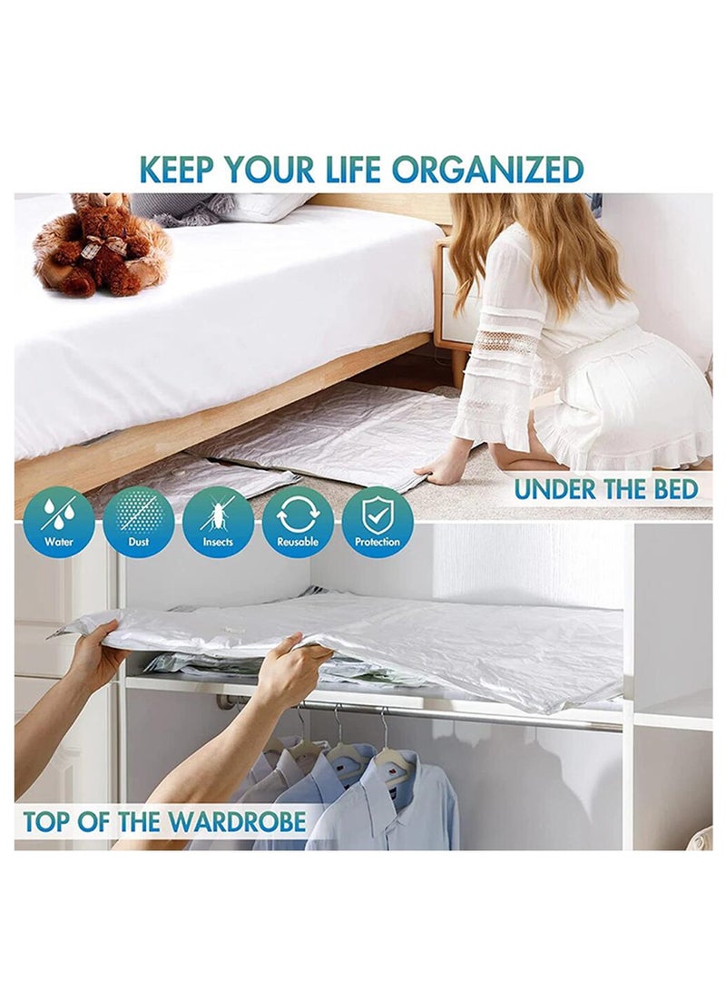 Vacuum Storage Bags for Bedding, Pillows, Towel, Clothes Space Saver Travel Storage Bag With Hand-Pump,Vacuum Bag Package, 50x70CM, Pack of 6 - Image 5