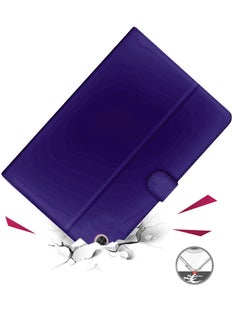 اوميكر حافظة جلدية عالية الجودة مع حامل مغناطيسي لهاتف Huawei MatePad SE 2022 10.4 بوصة بنفسجي  - Image 5