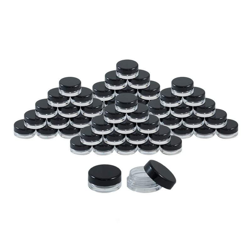 M.C. PIPWALA MC PIPWALA Empty Acrylic San Jar Transparent Cosmetic Container with Leakproof Inner lids for Lip Balms Lip Scrubs Body Butters Eyeshadow Makeup DIY Cosmetics Beauty Products 100pcs  - Image 1