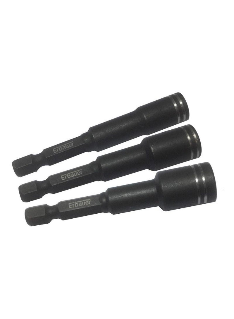 ACE Erbauer Chrome Vanadium Steel Impact Hex Nut Driver Set 3Pcs 