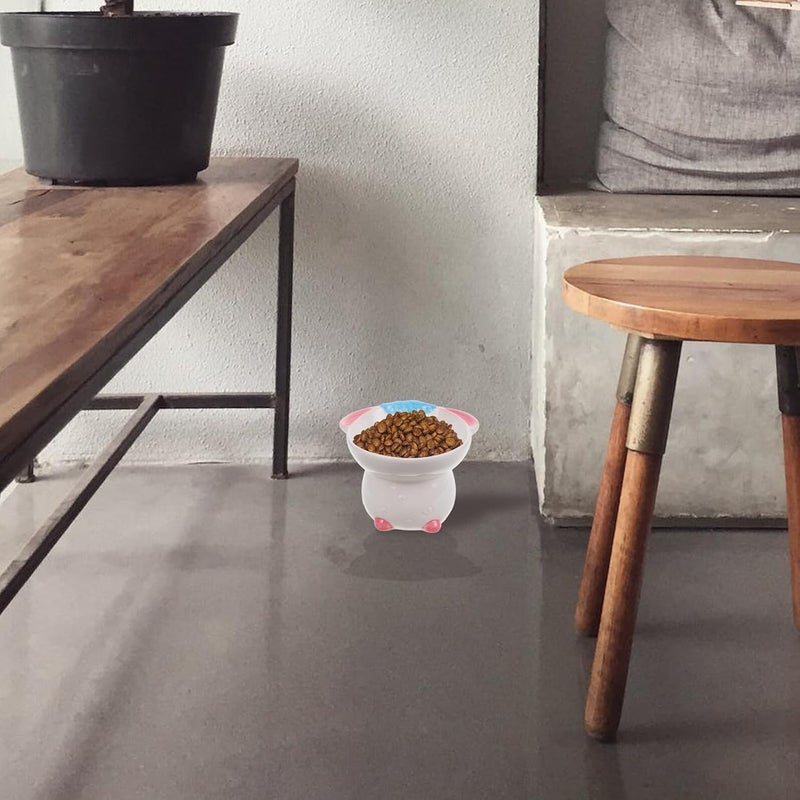 Elevated Ceramic Cat Bowl with Raised Base, Porcelain Pet Food and Water Dish, Ergonomic Raised Feeding Bowl for Indoor Cats and Kittens - Image 5