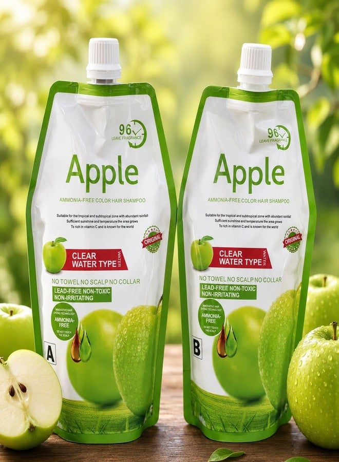 سكين بلس كريم صبغة الشعر الأسود SKINPLUS Applee الخالي من الأمونيا، يدوم 96 ساعة، نوع مائي شفاف، 500 غرام (عبوة من قطعتين) - Image 1