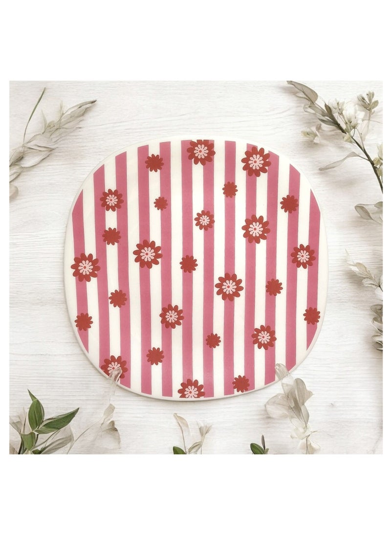 ARCOROC - Heat Resistant Rectangular Striped Flat Plate ( Small Size ) 20 cm - Image 1
