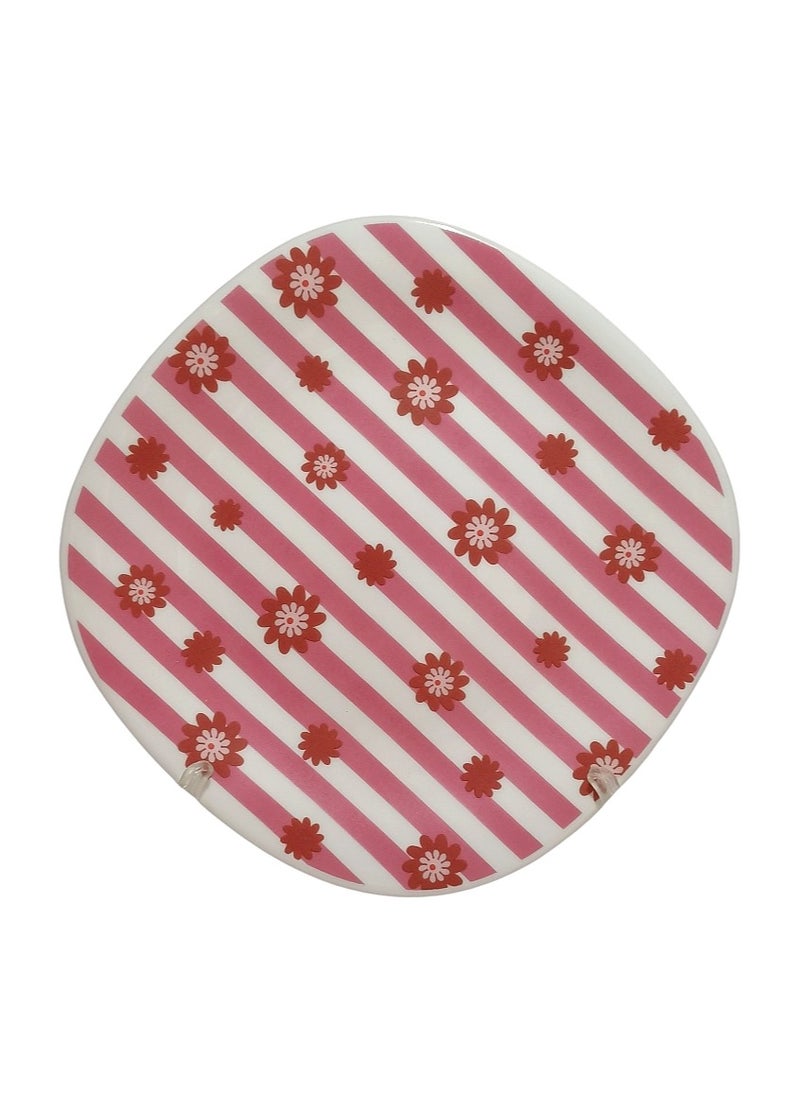 ARCOROC - Heat Resistant Rectangular Striped Flat Plate ( Small Size ) 20 cm - Image 1