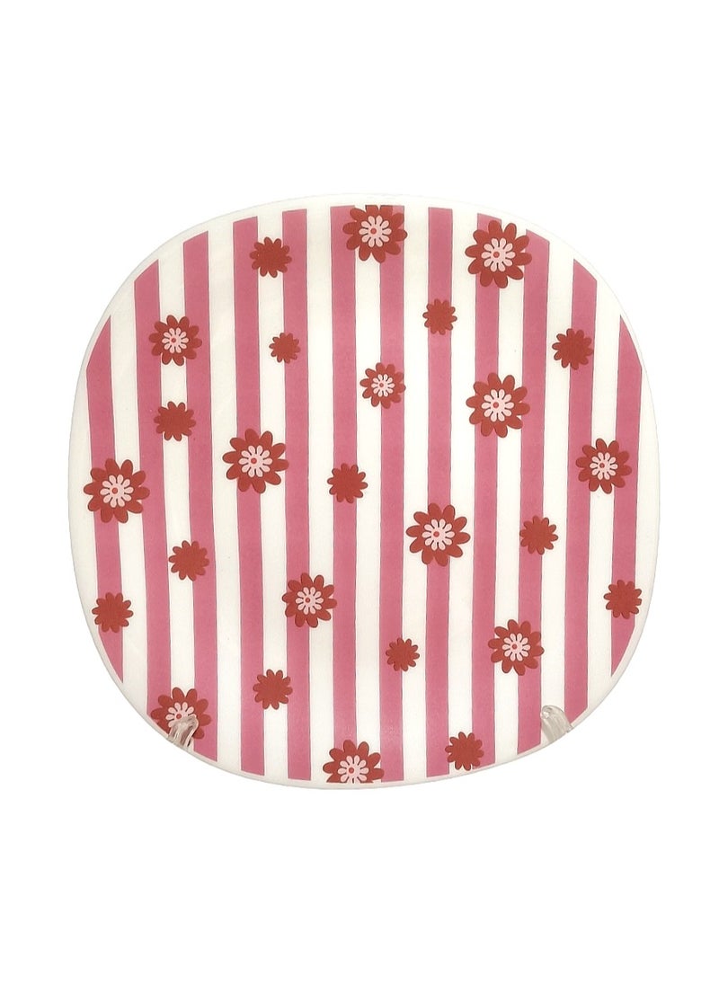 ARCOROC - Heat Resistant Rectangular Striped Flat Plate ( Small Size ) 20 cm - Image 1