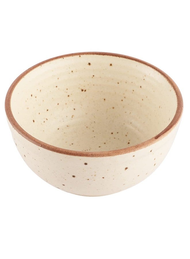 miah decor أوعية تقديم الوجبات الخفيفة/أوعية كاتوري/أوعية حلويات من السيراميك الحجري المصقول يدويًا من MIAH Decor (260 مل)؛ آمنة للاستخدام في الميكروويف وغسالة الصحون والفرن - طقم من قطعتين، لون أبيض كريمي - (MD-503) - Image 5