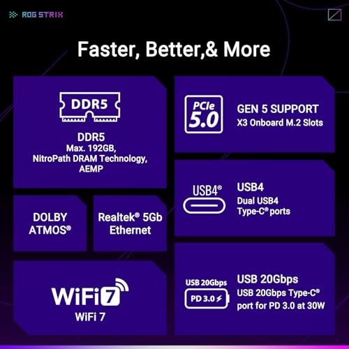 MICRO CENTER AMD Ryzen 9 9900X CPU Processor with ASUS ROG Strix X870E-E R2 Gaming WiFi ATX Motherboard (WiFi 7, 5X M.2, PCIe 5.0, USB4 Type-C) - Image 5