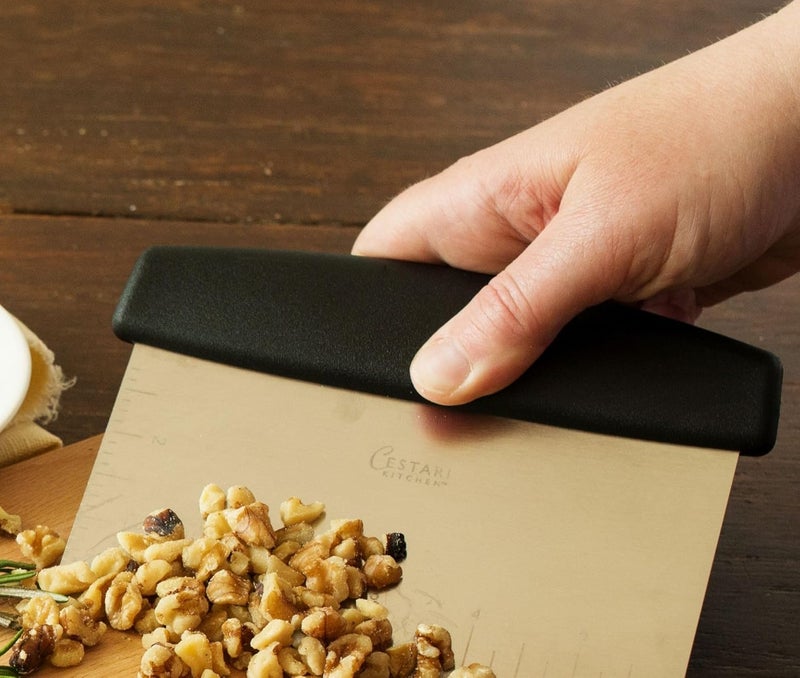 Cestari Dough Scraper : Professional Quality Heavy Duty Multi-Purpose Stainless Steel Bench Scraper, Perfect for Pastry, Pizza Dough, Bread Baking (6" Straight Edge) - Image 4