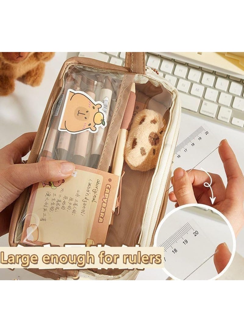5PCS Large Capacity Transparent Stationery Gift Set Multi-Layer Pencil Case School Supplies Set for Boys and Girls Students - Image 2