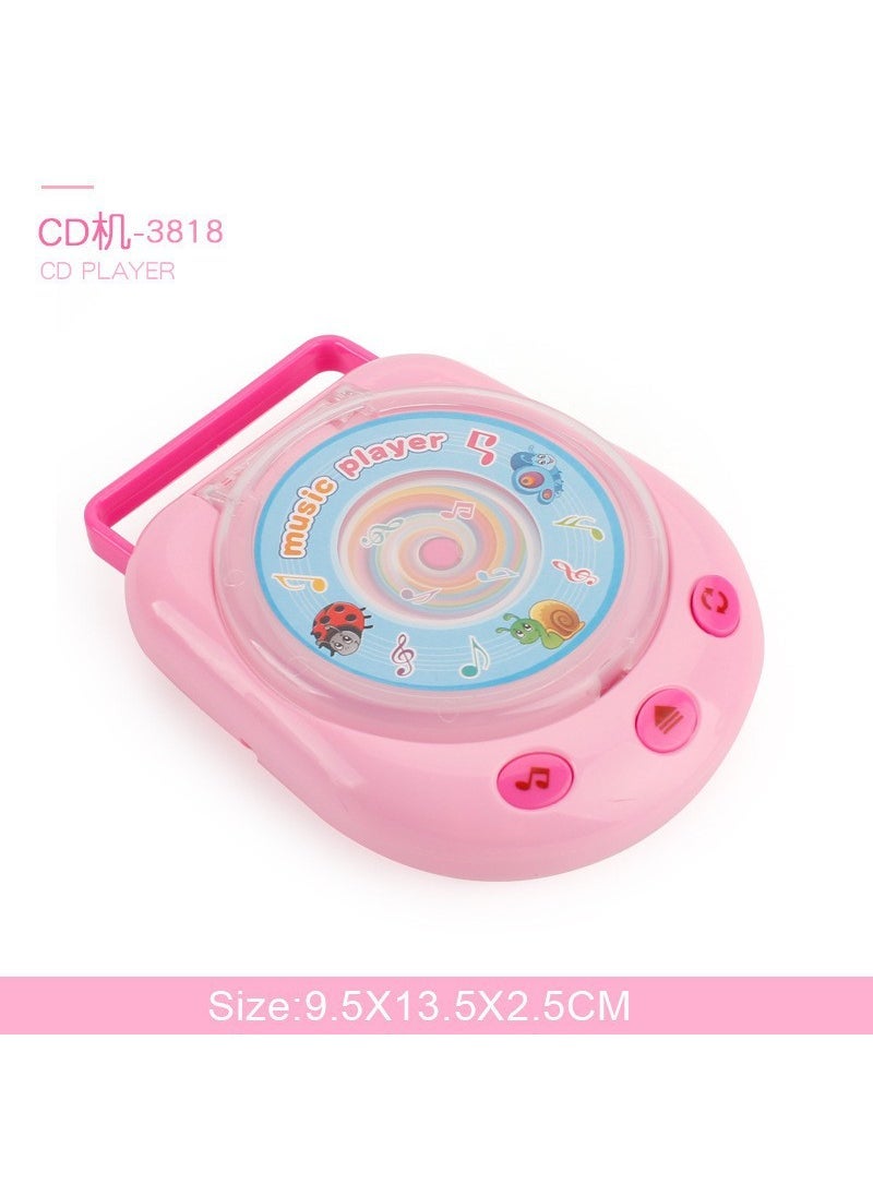 Simulation of small household appliances childrens play toys simulation kitchen toys electronic scales meat grinder hair dryer 3818 pink CD player 161.3G