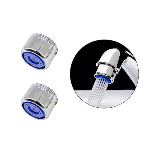 ECO365 Kitchen Tap 3 LPM Dual Threaded Shell Aerator | Water Saving Faucet Nozzle | Fits Inner (24mm) & Outer (22mm) Taps | Eco-Friendly, Anti-Splash, Rust Resistant - (Pack of 2) - Image 1