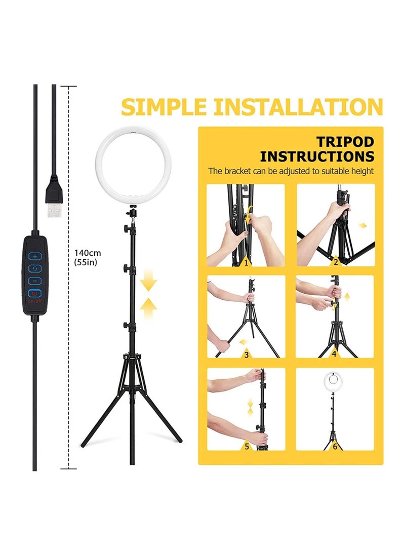 ELTRAZONE - Selfie Ring Light with Long Tripod Stand And Cell Phone Holder - Image 1