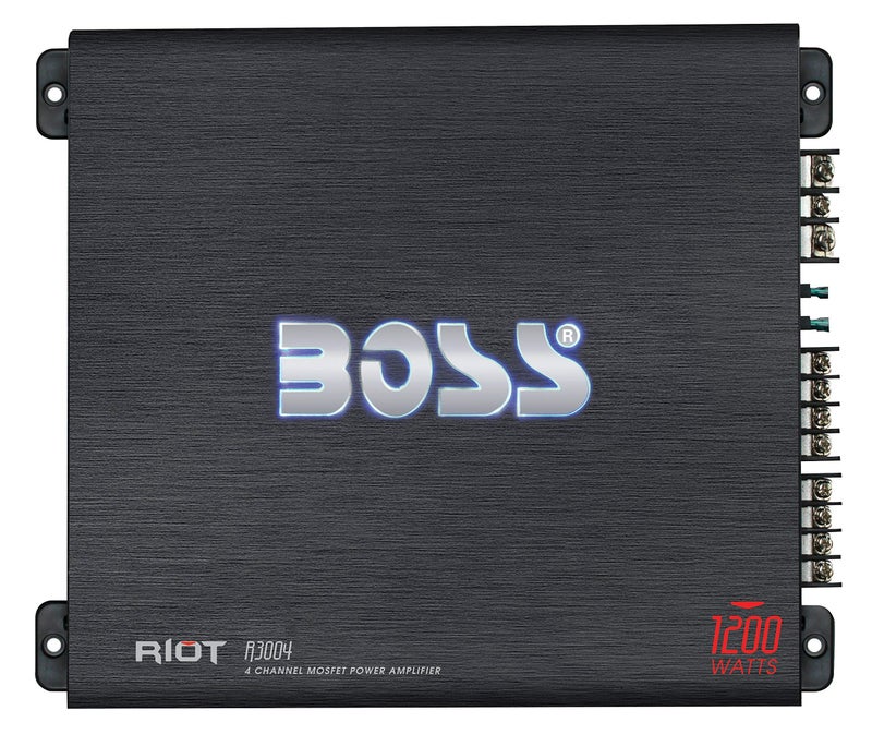 BOSS Audio Systems R3004 4 Channel Car Amplifier - 1200 Watts, 2/4 Ohm Stable, Class A/B, Full Range, Bridgeable, MOSFET Power Supply, Remote Subwoofer Control - Image 3