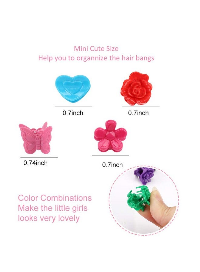YISSION 200 Pcs Mini Flower/ Butterfly/ Heart Hair Clip Rose Claw Clips 90S Hair Accessories For Girls Women School Party Gifts Assorted Color - Image 5