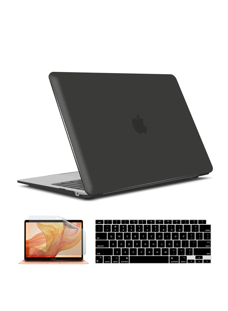 حافظة 3 في 1 متوافقة مع ماك بوك إير 15 بوصة 2023 2024 إصدار M3 A3114 M2 A2941 مع شاشة ريتينا سائلة وTouch ID، قشرة بلاستيكية صلبة وغطاء لوحة مفاتيح وواقي شاشة - Image 1