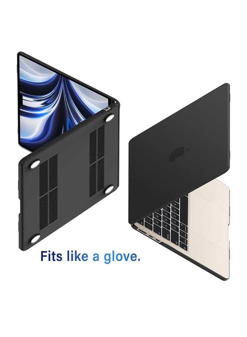 حافظة 3 في 1 متوافقة مع ماك بوك إير 15 بوصة 2023 2024 إصدار M3 A3114 M2 A2941 مع شاشة ريتينا سائلة وTouch ID، قشرة بلاستيكية صلبة وغطاء لوحة مفاتيح وواقي شاشة - Image 3